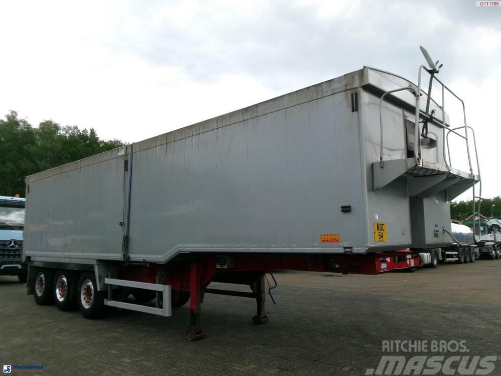 Wilcox Tipper trailer alu 52 m3 + tarpaulin Naczepy wywrotki / wanny