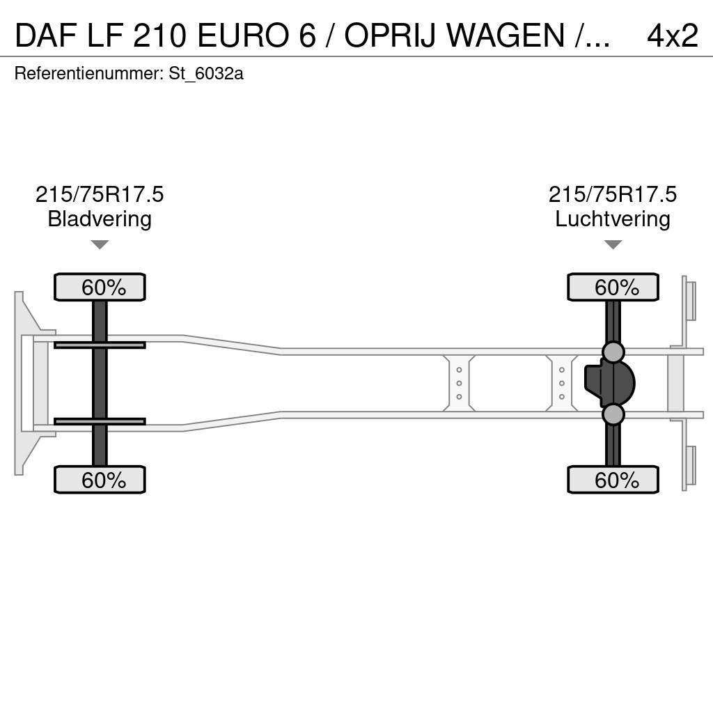 DAF LF 210 EURO 6 / OPRIJ WAGEN / MACHINE TRANSPORT Pojazdy do transportu samochodów