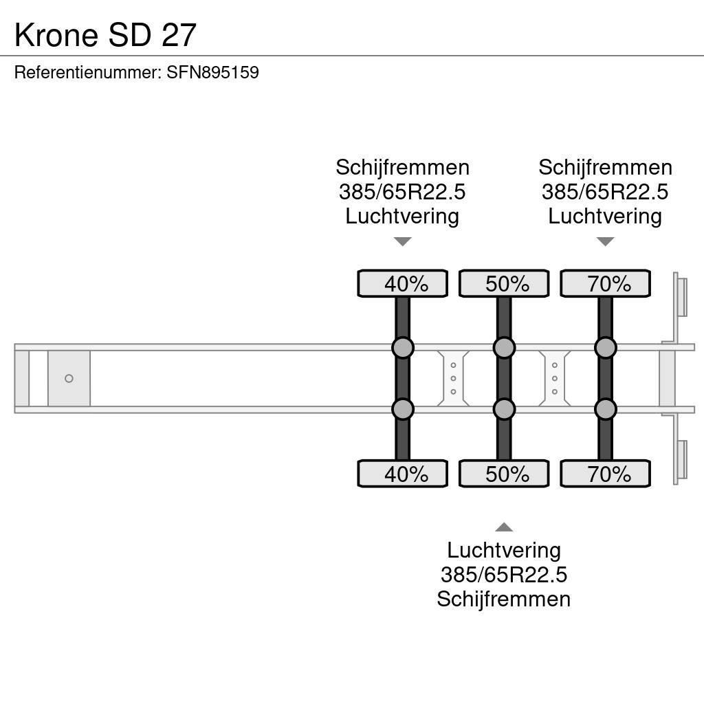 Krone SD 27 Platformy / Naczepy z otwieranymi burtami