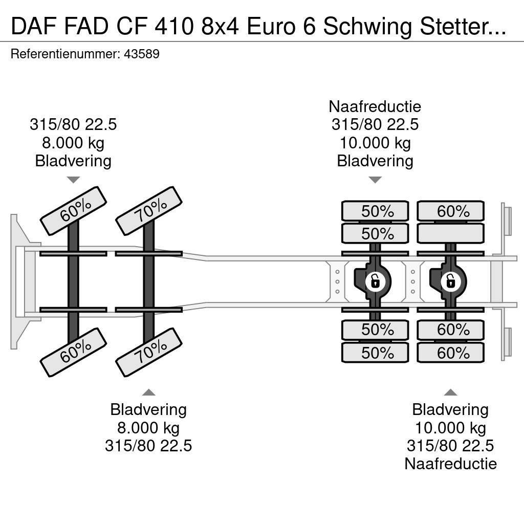 DAF FAD CF 410 8x4 Euro 6 Schwing Stetter 9m³ Just 162 Gruszki do betonu