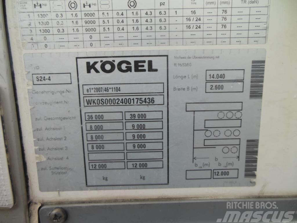 Kögel SVT 24, Dvoupatro, Carrier Vector 1550 Naczepy chłodnie