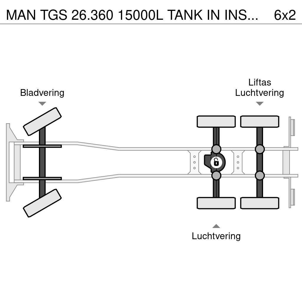 MAN TGS 26.360 15000L TANK IN INSULATED STAINLESS STEE Cysterna