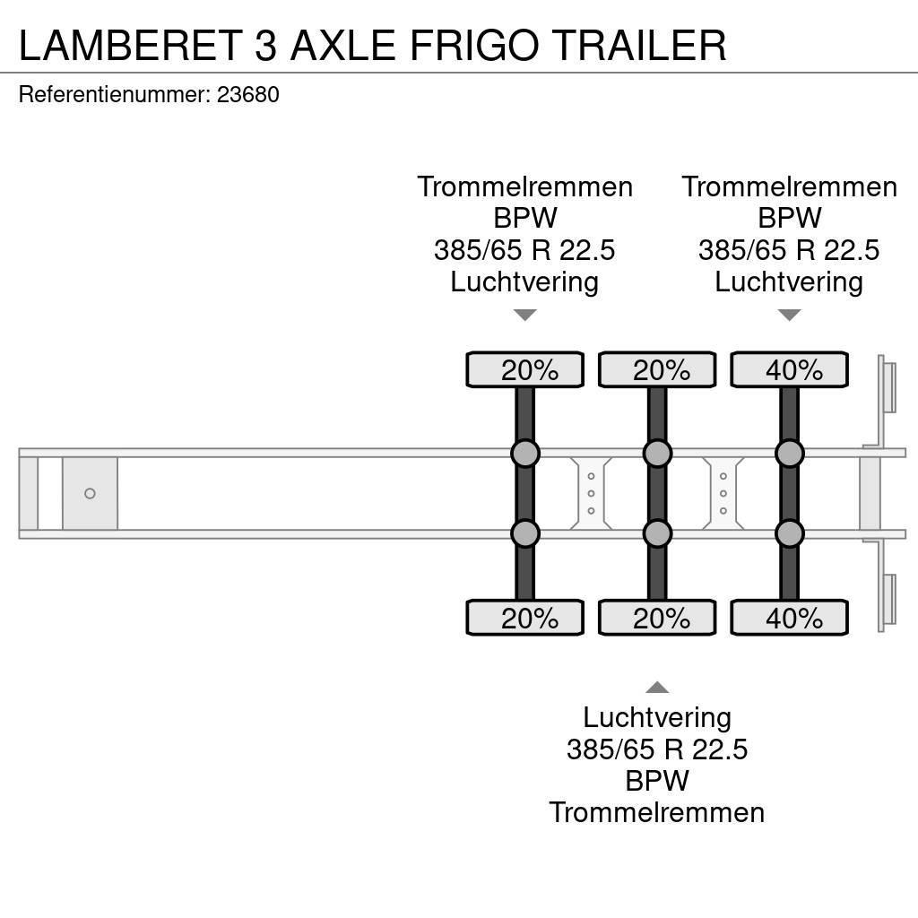 Lamberet 3 AXLE FRIGO TRAILER Naczepy chłodnie