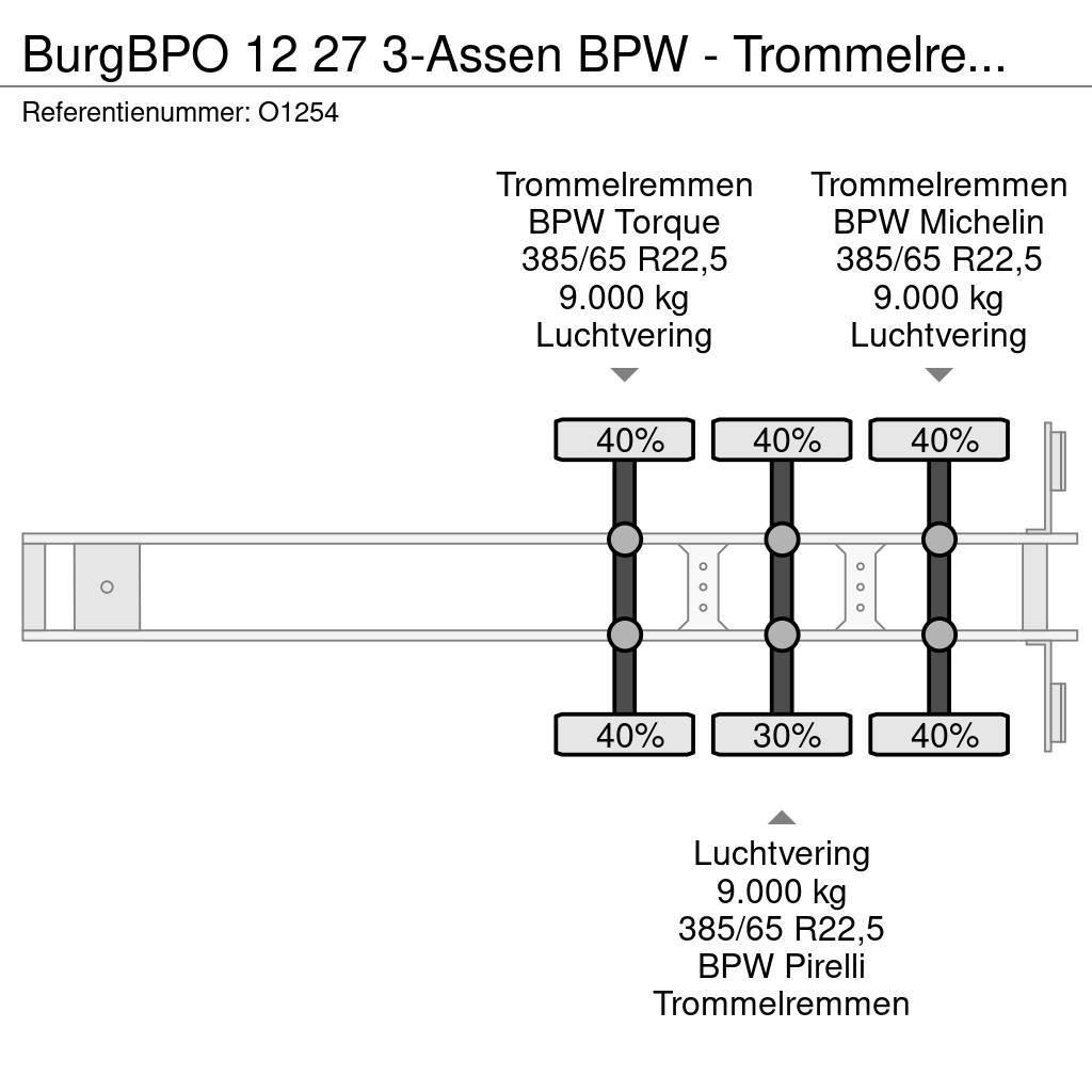 Burg BPO 12 27 3-Assen BPW - Trommelremmen - ADR 20-30F Naczepy do transportu kontenerów