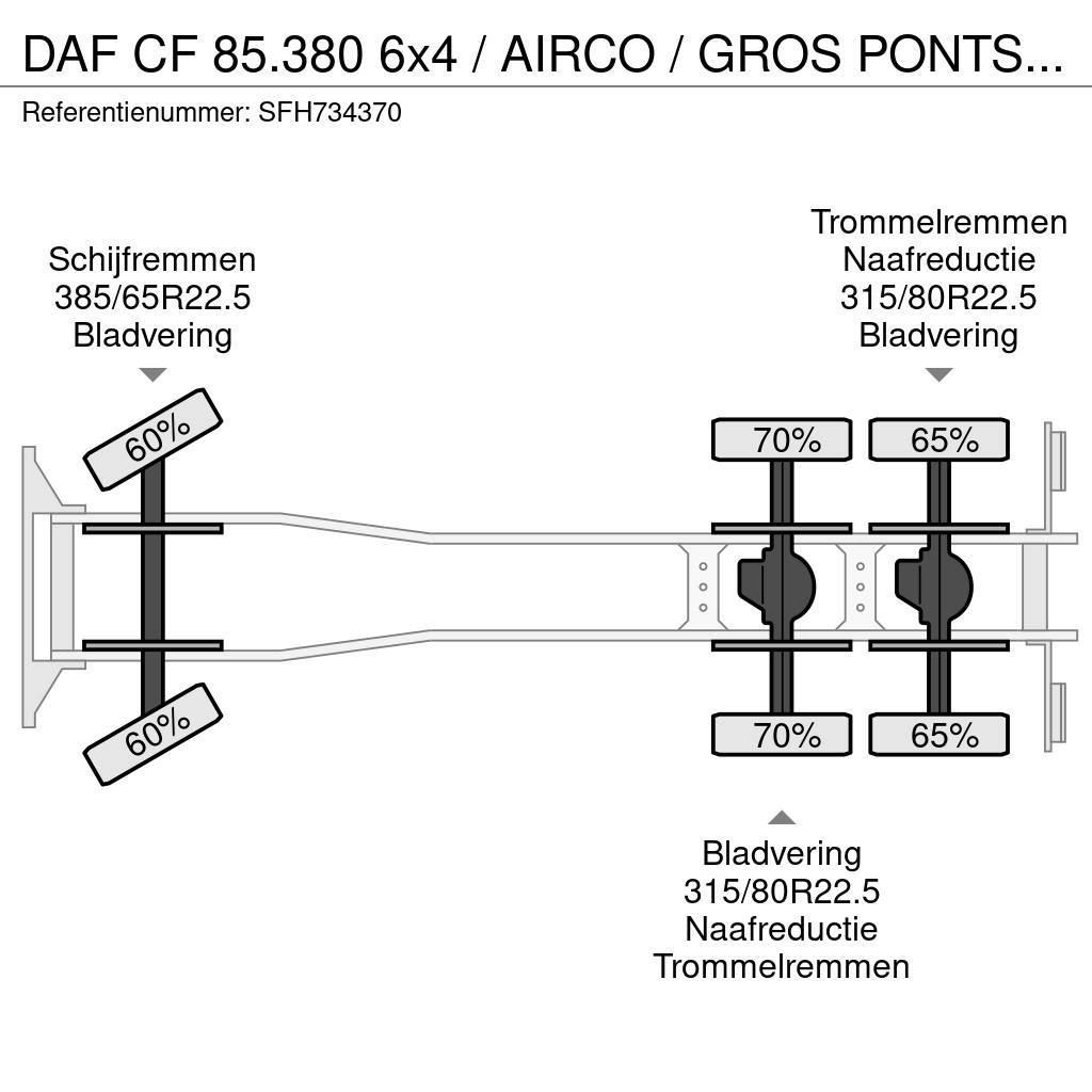 DAF CF 85.380 6x4 / AIRCO / GROS PONTS - BIG AXLES / L Wywrotki