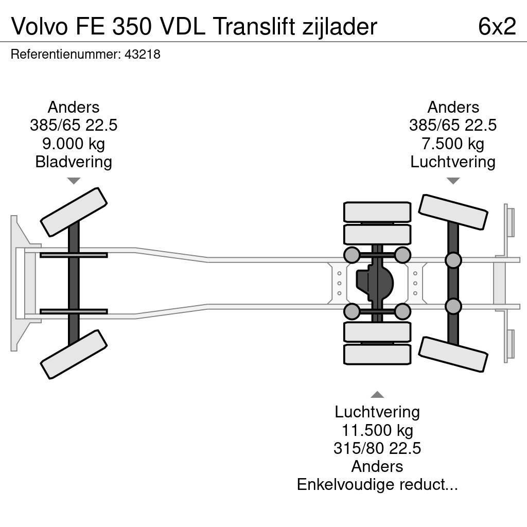 Volvo FE 350 VDL Translift zijlader Śmieciarki