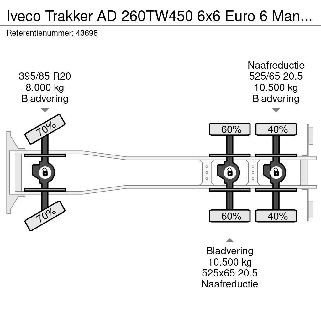 Iveco Trakker AD 260TW450 6x6 Euro 6 Manual Full steel J Wywrotki