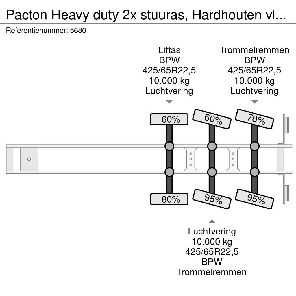 Pacton Heavy duty 2x stuuras, Hardhouten vloer, Ronggaten Platformy / Naczepy z otwieranymi burtami