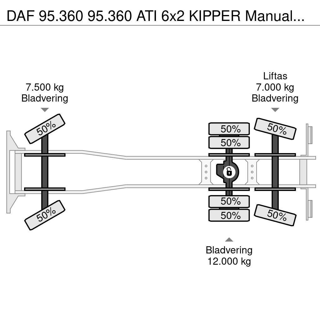 DAF 95.360 95.360 ATI 6x2 KIPPER Manualgetriebe Wywrotki