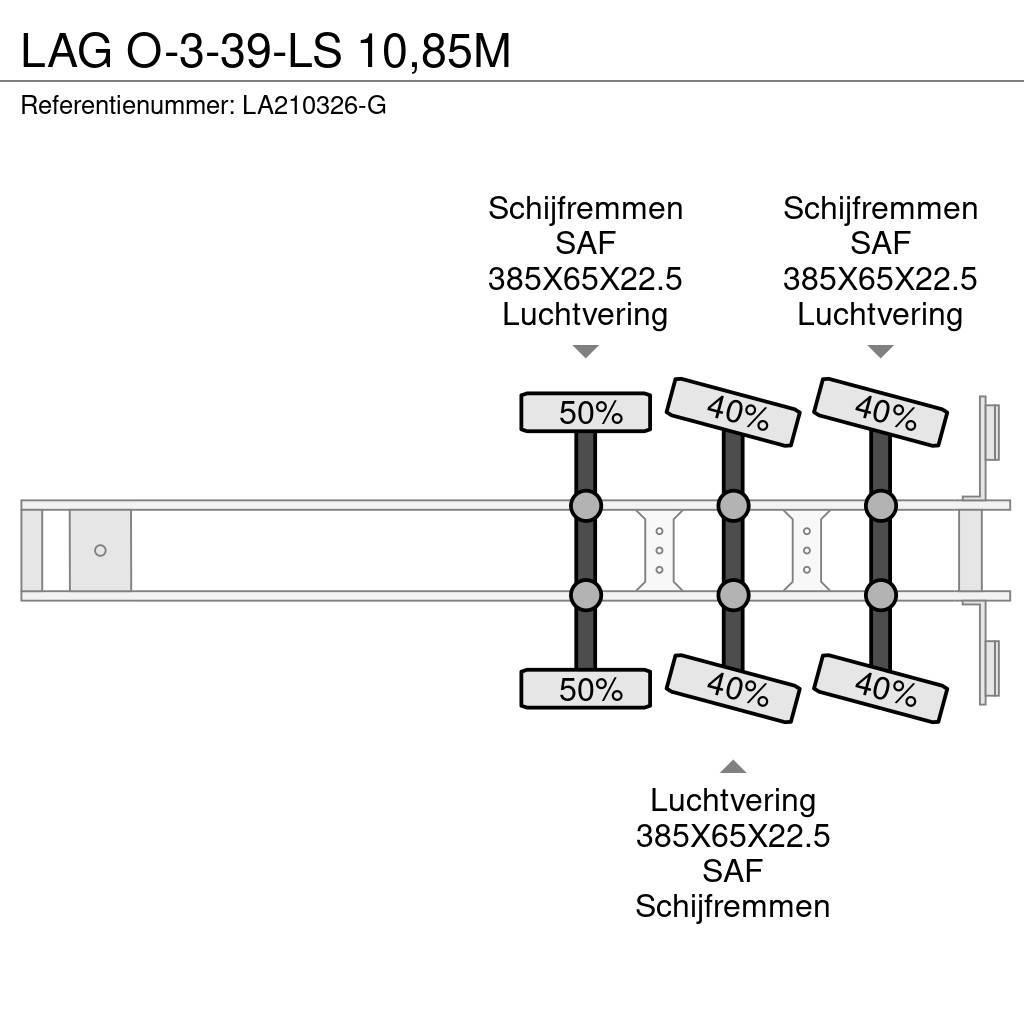LAG O-3-39-LS 10,85M Platformy / Naczepy z otwieranymi burtami