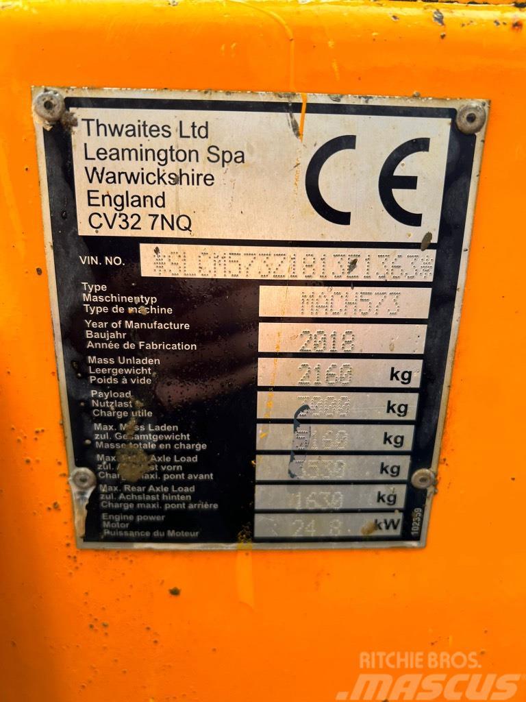 Thwaites 3 Tonne Swivel Skip Dumper MACH573 ton Wozidła kolebkowe