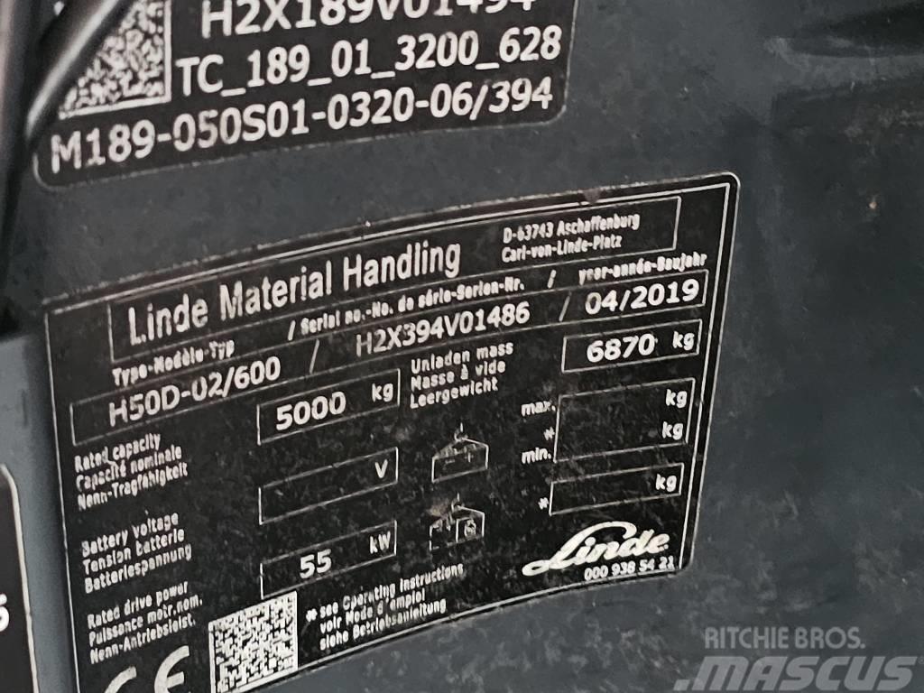 Linde H50D-02/600 Wózki Diesla
