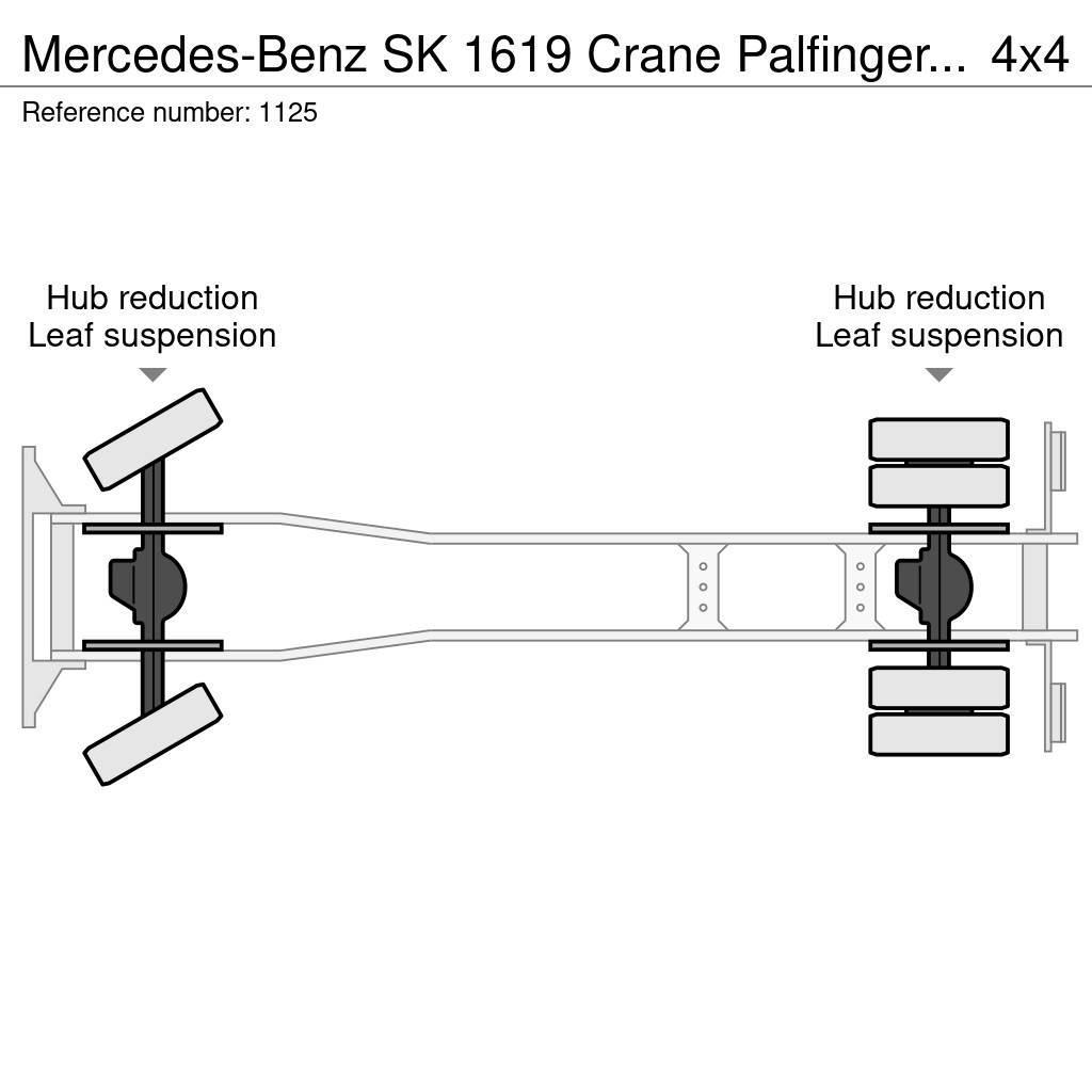 Mercedes-Benz SK 1619 Crane Palfinger PK17000LA Winch 4x4 V6 Big Żurawie szosowo-terenowe