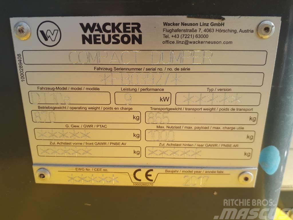 Wacker Neuson DT10e Wozidła gąsienicowe