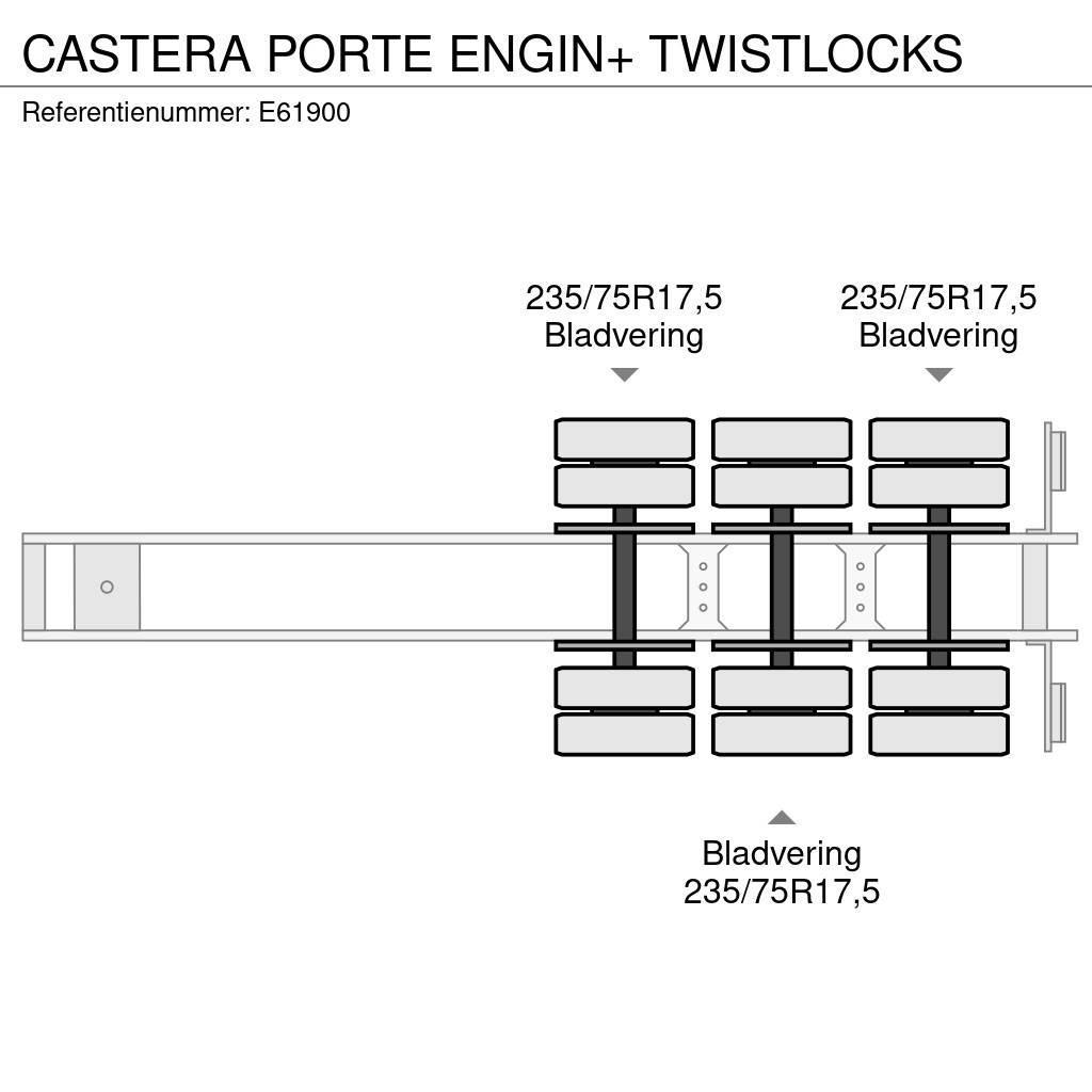 Castera PORTE ENGIN+ TWISTLOCKS Naczepy niskopodłogowe