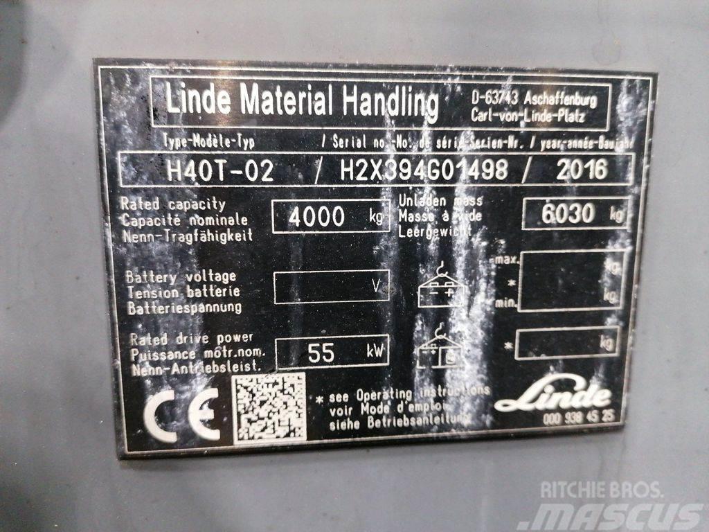 Linde H40T-02 Wózki LPG