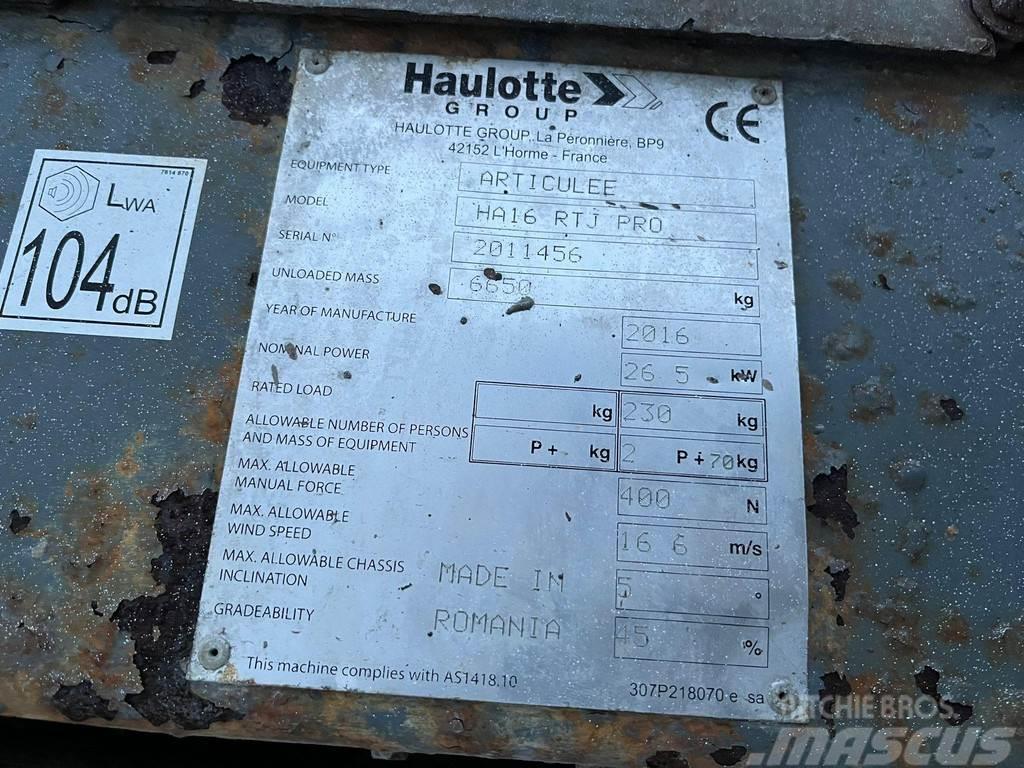 Haulotte Articulee HA16RTJ PRO BOOM 16 m / RATED LOAD 230 k Inne podnośniki