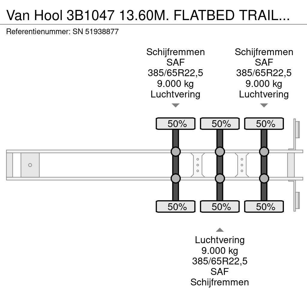 Van Hool 3B1047 13.60M. FLATBED TRAILER WITH 40FT TWISTLOCK Platformy / Naczepy z otwieranymi burtami
