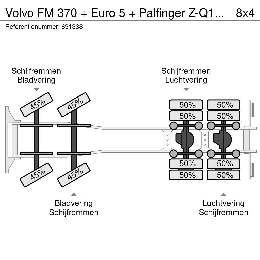 Volvo FM 370 + Euro 5 + Palfinger Z-Q170 Crane + 30ton N Żurawie szosowo-terenowe