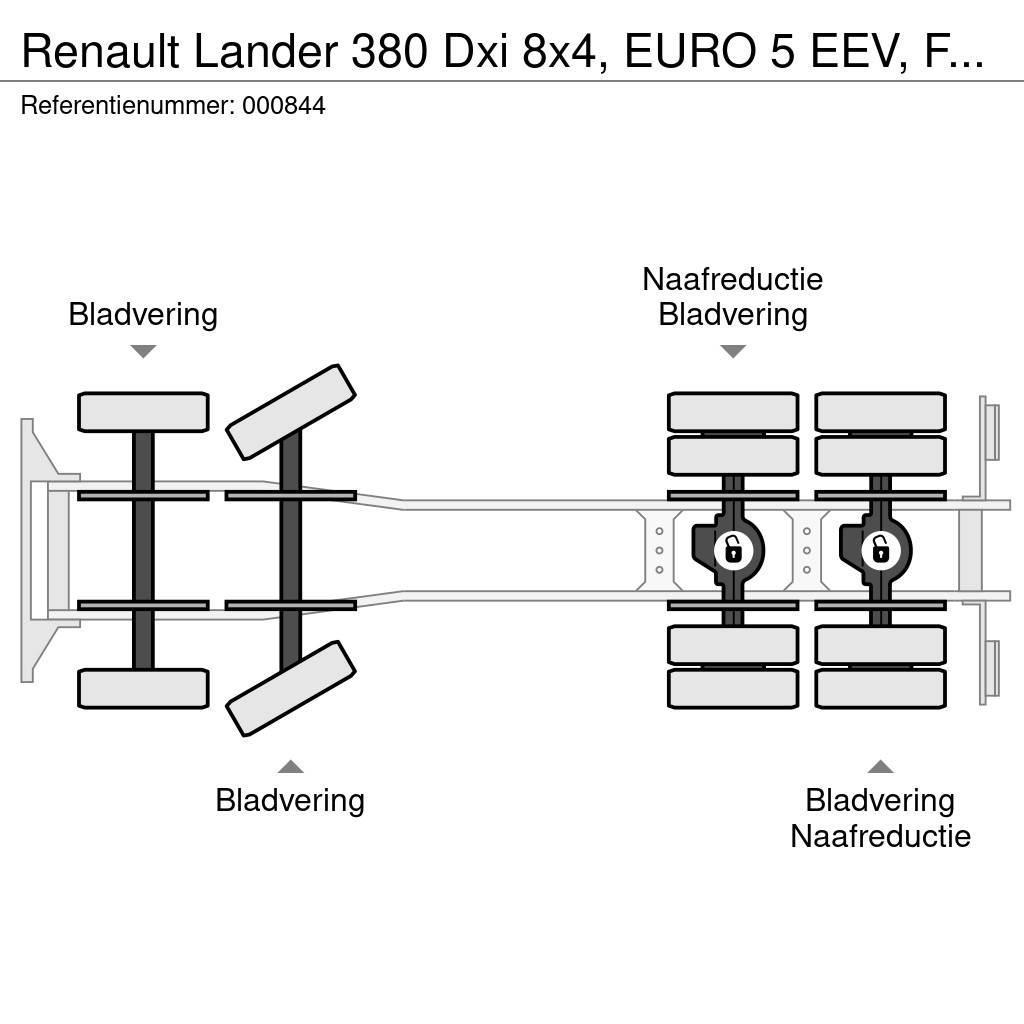 Renault Lander 380 Dxi 8x4, EURO 5 EEV, Fassi, Remote, Ste Ciężarówki typu Platforma / Skrzynia