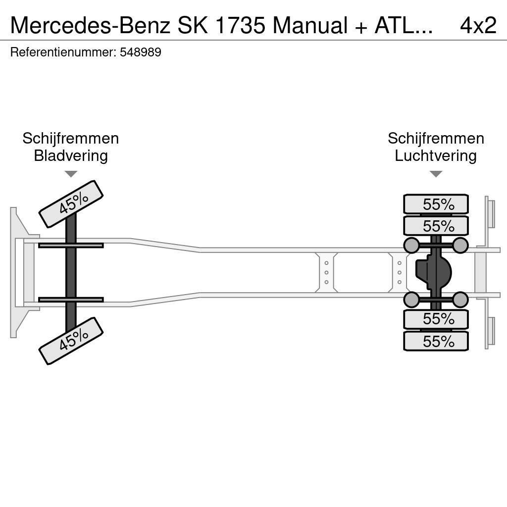 Mercedes-Benz SK 1735 Manual + ATLAS Crane + low KM + Euro 2 man Żurawie szosowo-terenowe