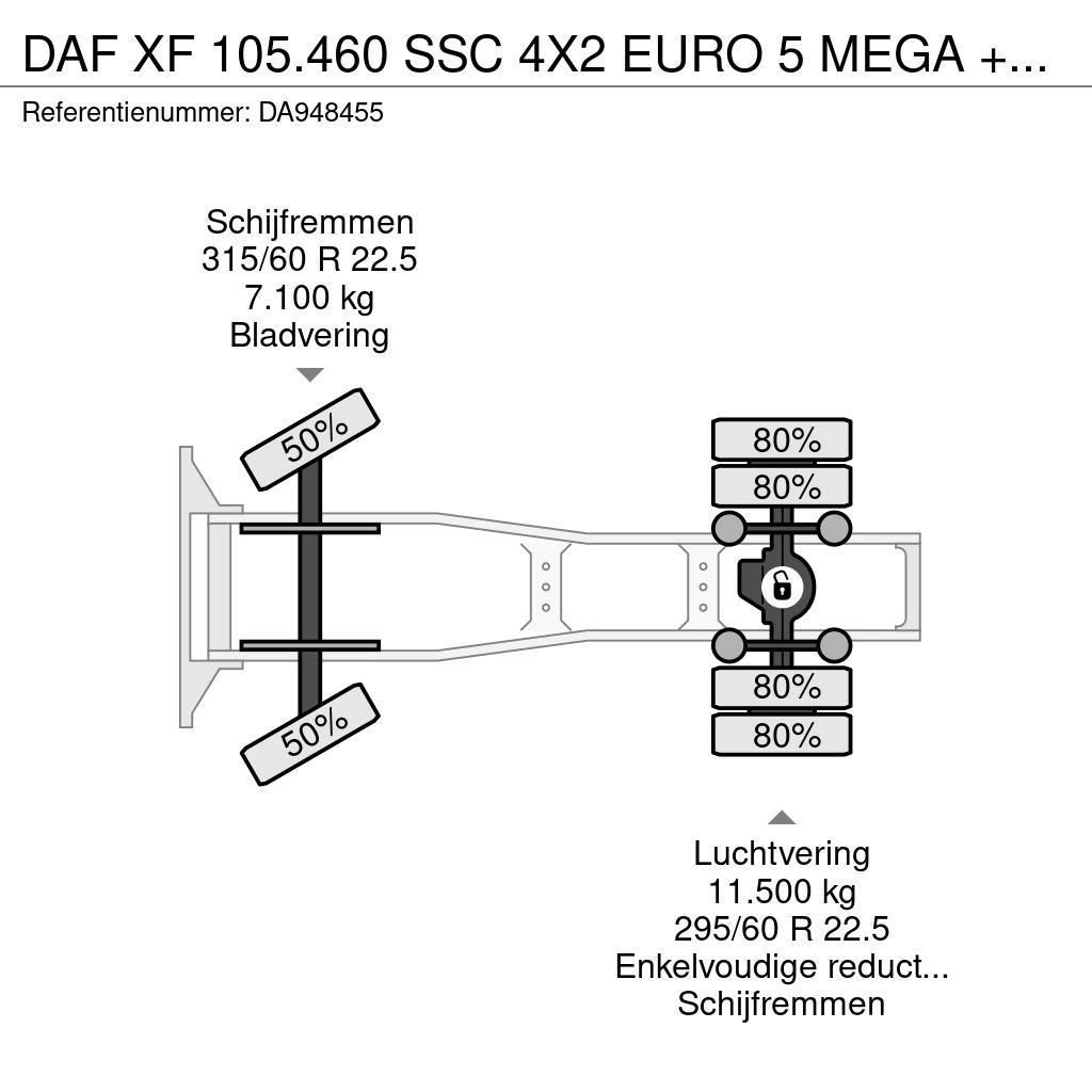 DAF XF 105.460 SSC 4X2 EURO 5 MEGA + RETARDER Ciągniki siodłowe