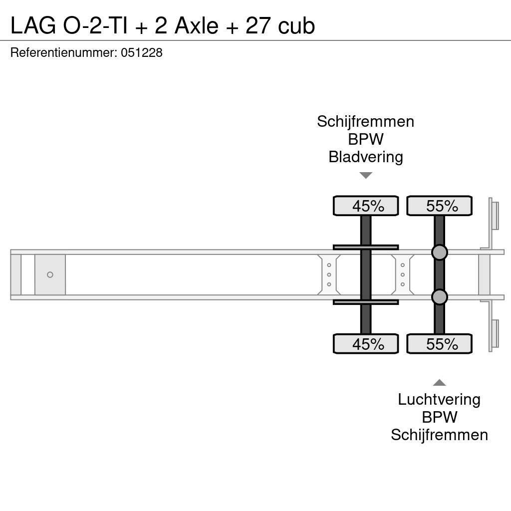 LAG O-2-TI + 2 Axle + 27 cub Naczepy wywrotki / wanny