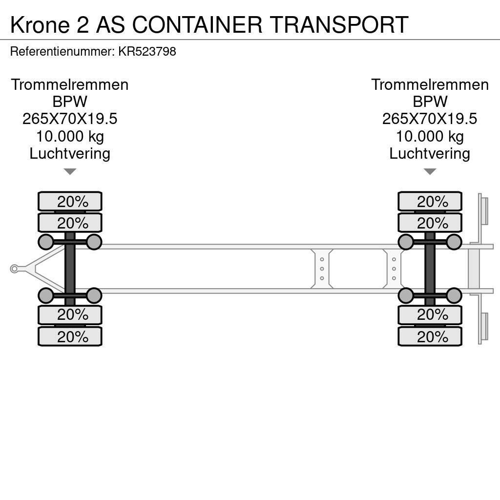 Krone 2 AS CONTAINER TRANSPORT Przyczepy do transportu kontenerów