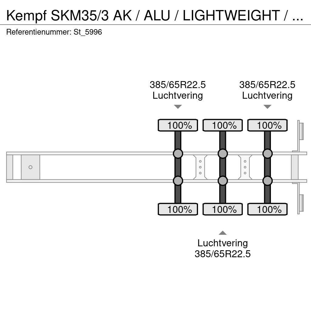 Kempf SKM35/3 AK / ALU / LIGHTWEIGHT / 29M3 / LIFT AXLE Naczepy wywrotki / wanny