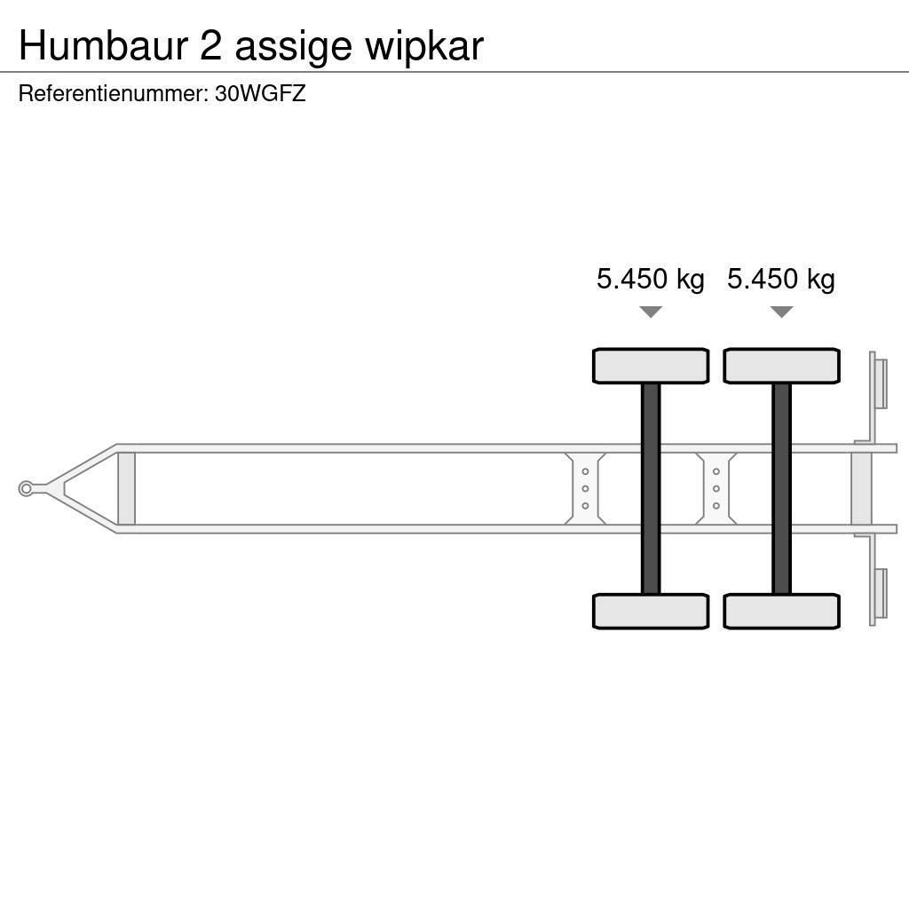 Humbaur 2 assige wipkar Platformy / Przyczepy z otwieranymi burtami