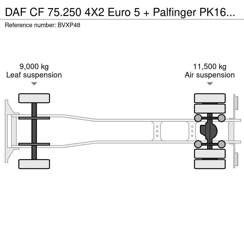 DAF CF 75.250 4X2 Euro 5 + Palfinger PK16502 D (Glas / Żurawie szosowo-terenowe