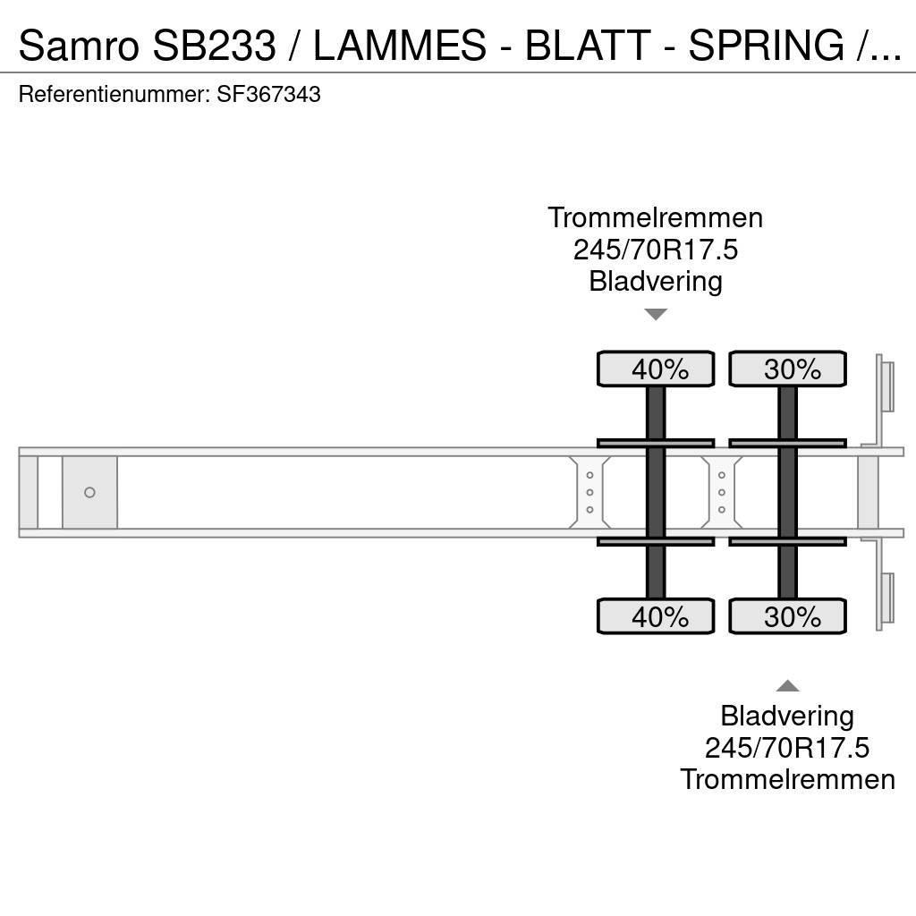 Samro SB233 / LAMMES - BLATT - SPRING / 8 WIELEN Naczepy niskopodłogowe