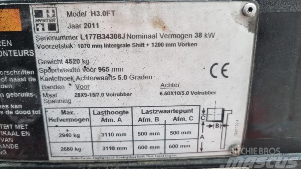 Hyster H 3.00 FT Wózki LPG