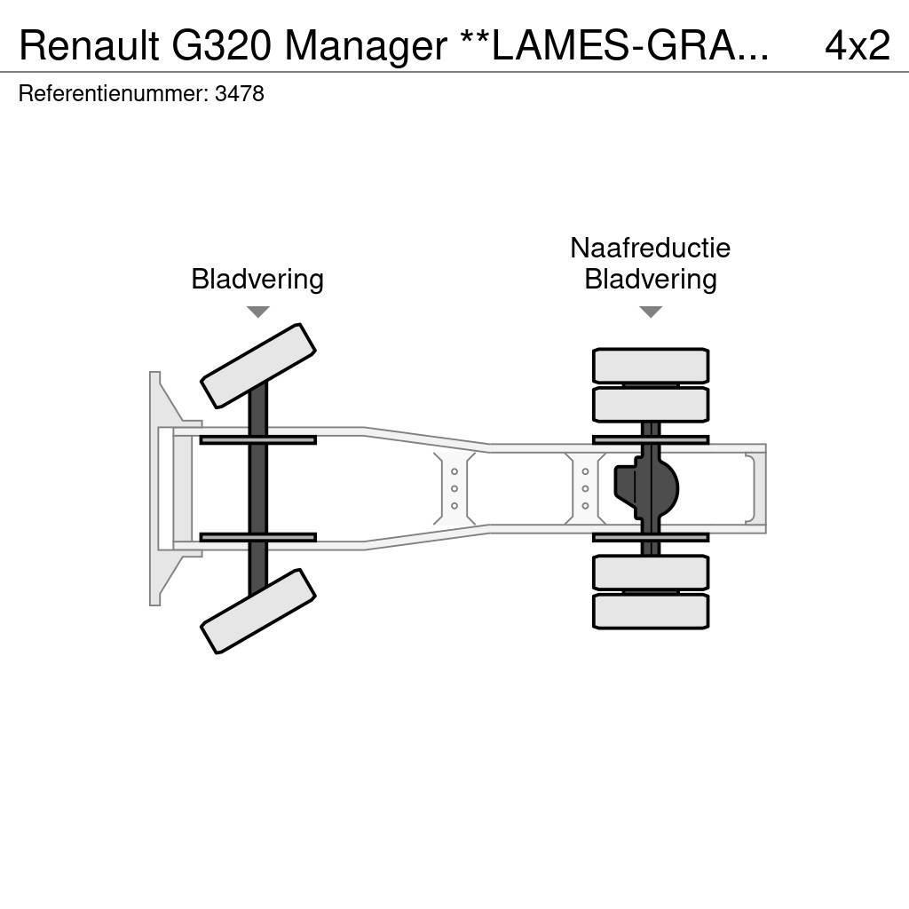 Renault G320 Manager **LAMES-GRAND PONT-TRACTEUR FRANCAIS* Ciągniki siodłowe