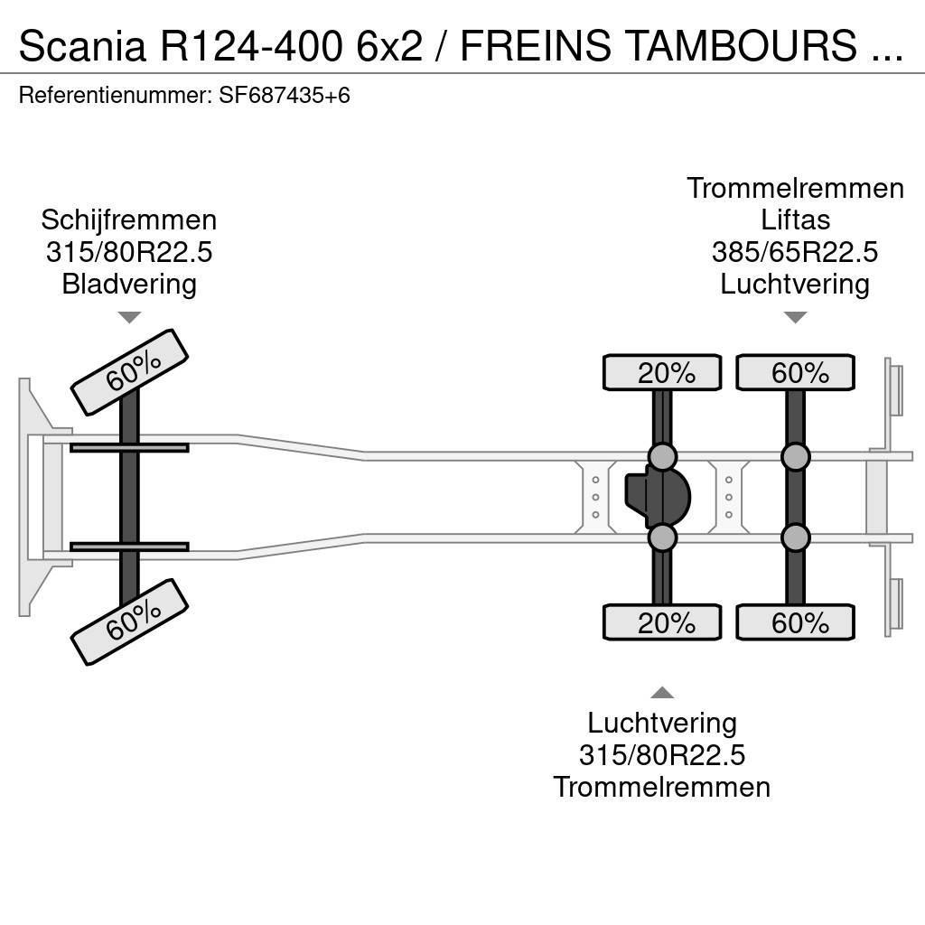 Scania R124-400 6x2 / FREINS TAMBOURS / DRUM BRAKES Hakowce