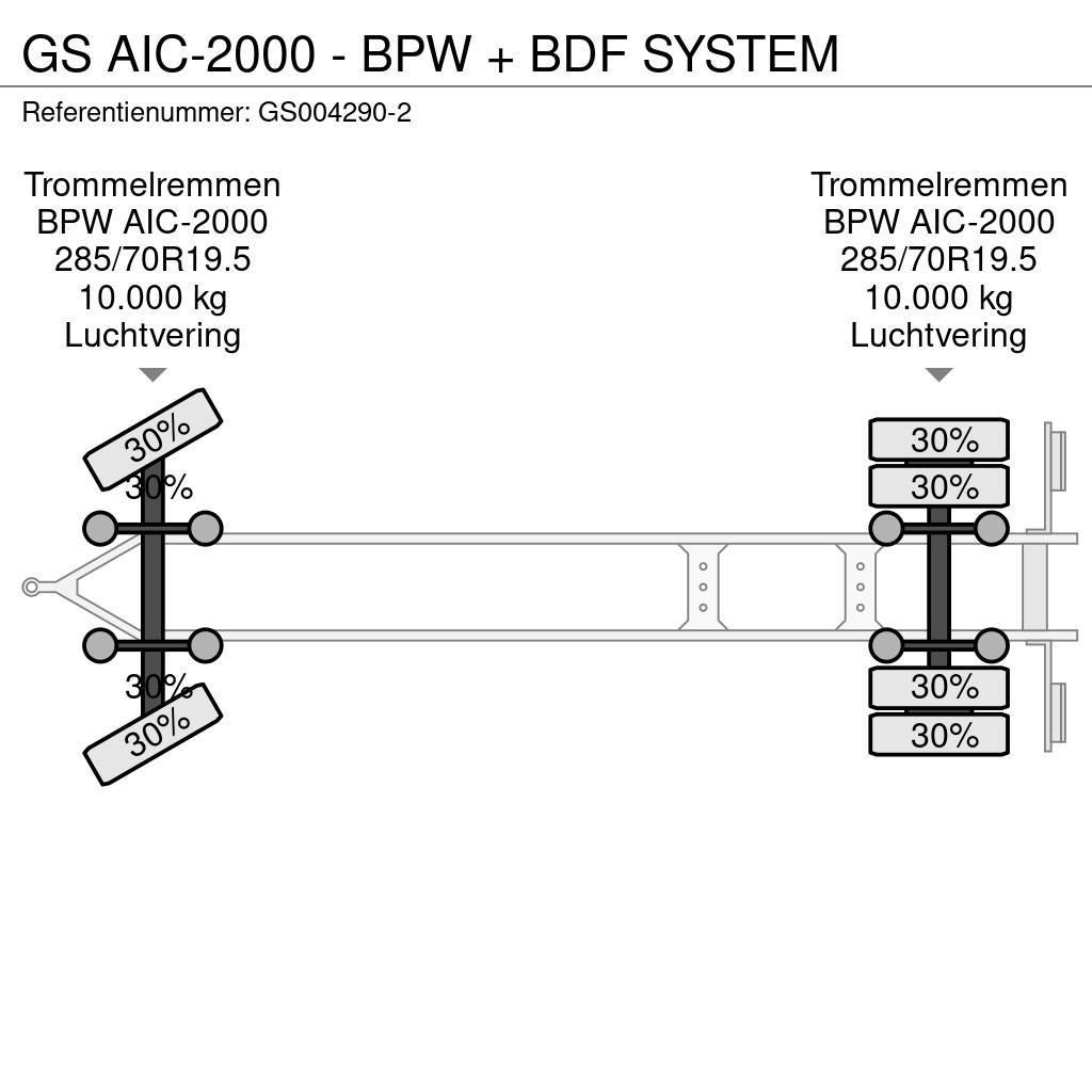 GS AIC-2000 - BPW + BDF SYSTEM Przyczepy do transportu kontenerów
