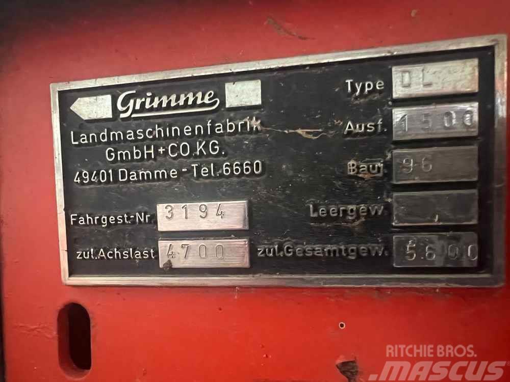 Grimme DL1500 Kombajny ziemniaczane i kopaczki