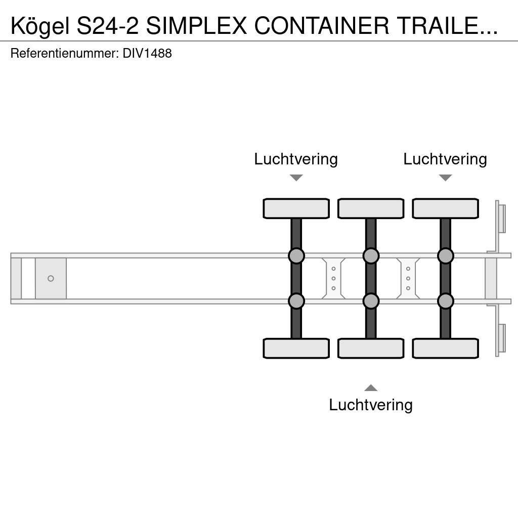 Kögel S24-2 SIMPLEX CONTAINER TRAILER (5 units) Naczepy do transportu kontenerów
