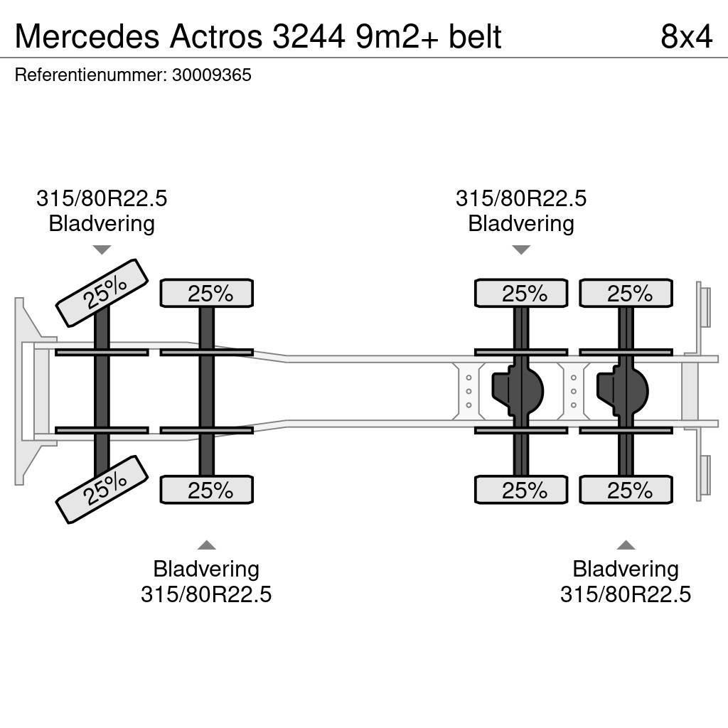 Mercedes-Benz Actros 3244 9m2+ belt Gruszki do betonu