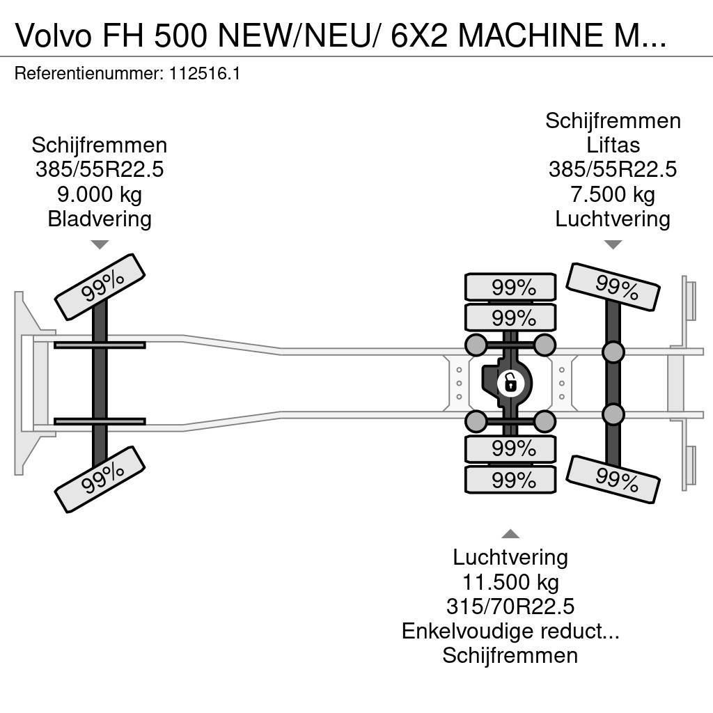 Volvo FH 500 NEW/NEU/ 6X2 MACHINE MASCHINEN TRANSPORT Pojazdy do transportu samochodów