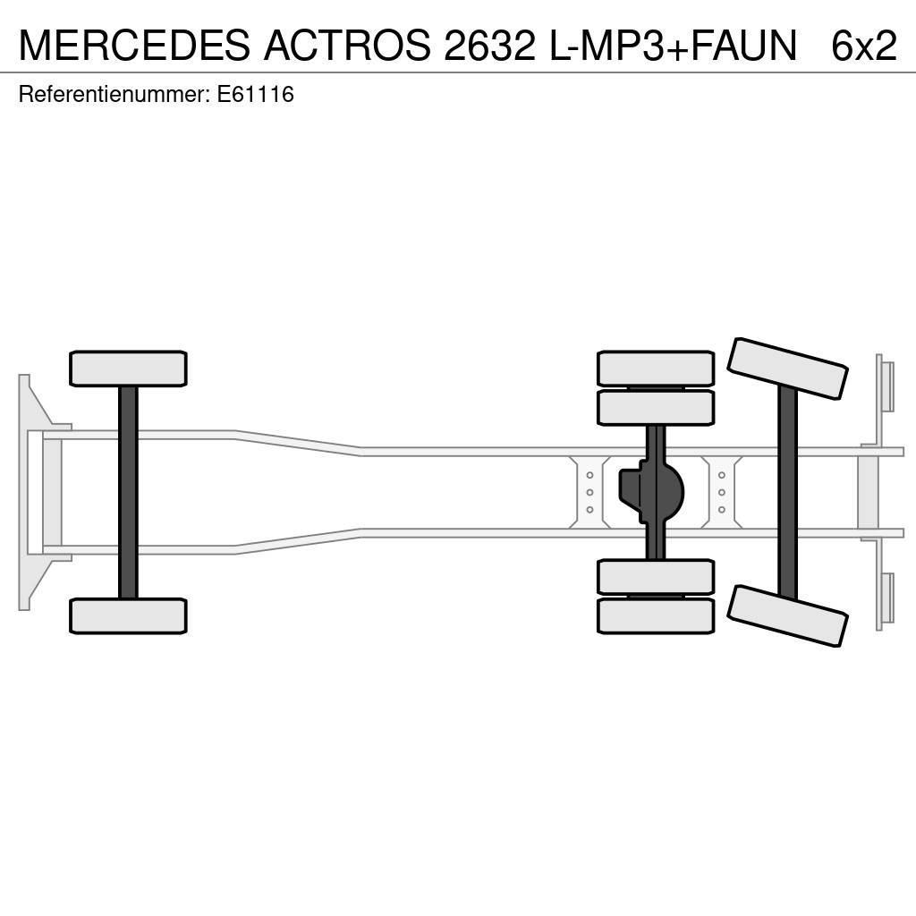 Mercedes-Benz ACTROS 2632 L-MP3+FAUN Śmieciarki