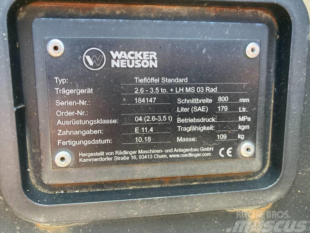 Wacker Neuson Tieflöffel 800mm MS03 Radlog Łyżki kruszące