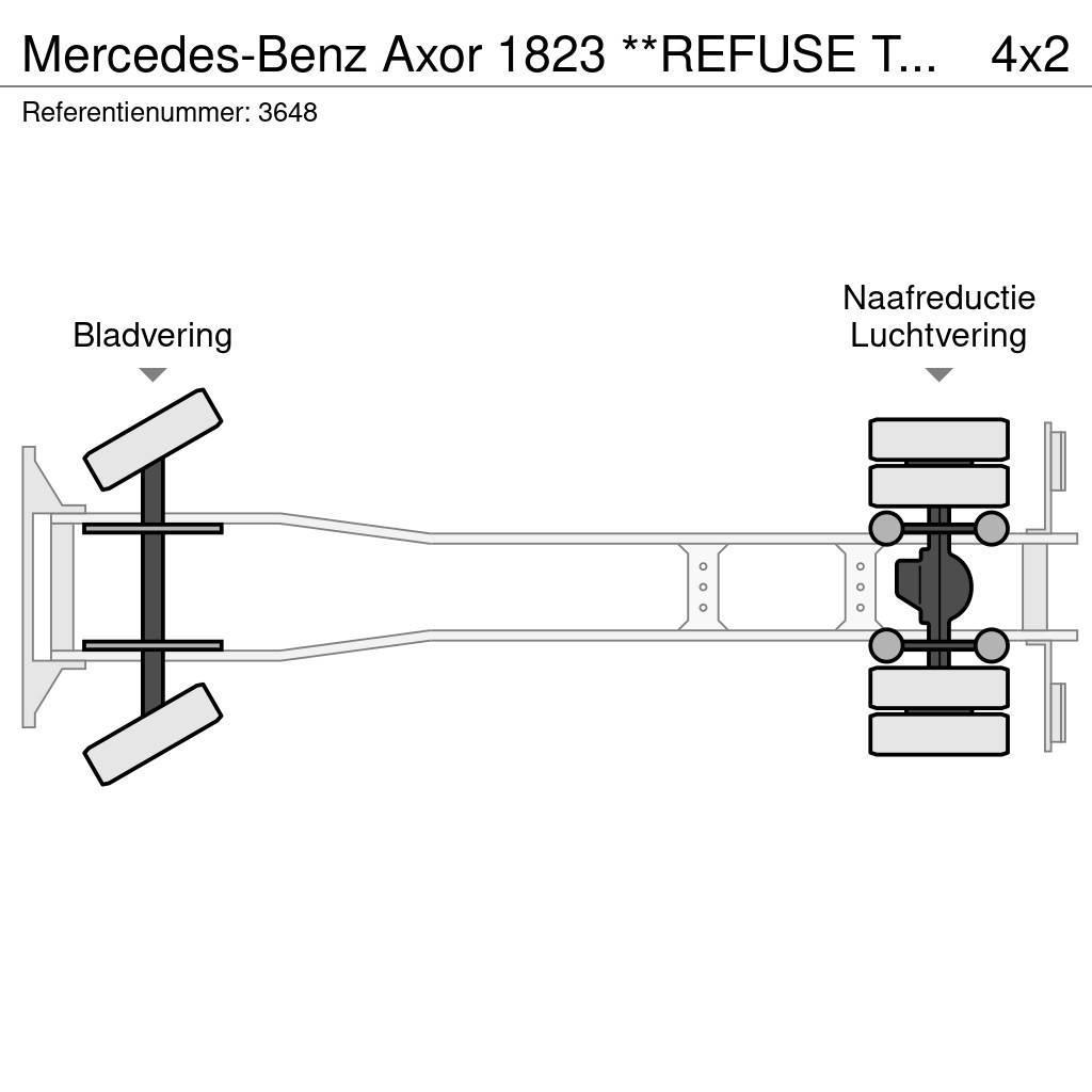Mercedes-Benz Axor 1823 **REFUSE TRUCK-BENNE ORDURE-MULLWAGEN** Śmieciarki