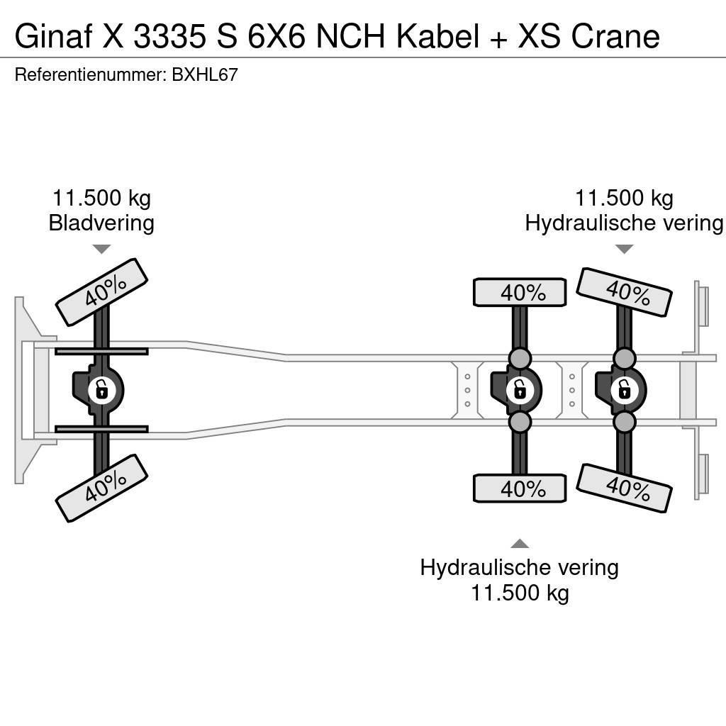 Ginaf X 3335 S 6X6 NCH Kabel + XS Crane Hakowce