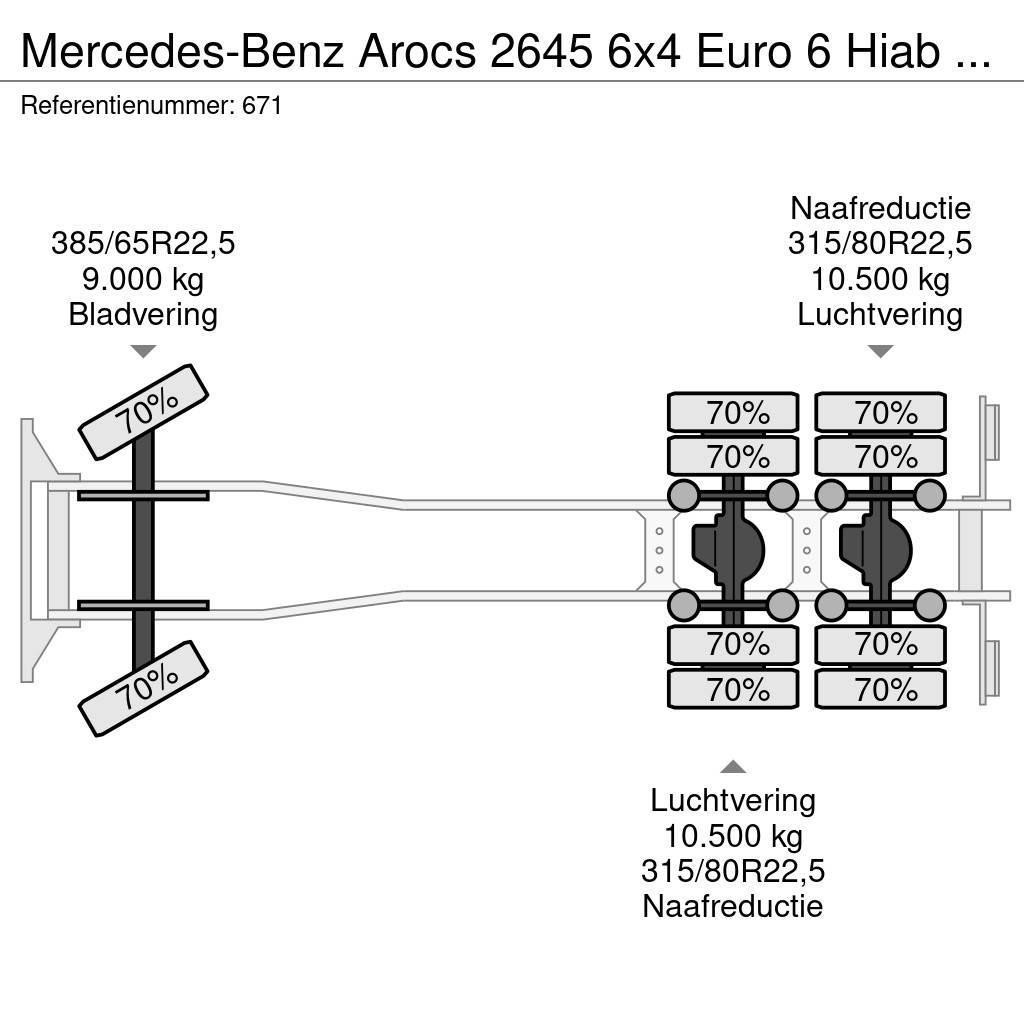 Mercedes-Benz Arocs 2645 6x4 Euro 6 Hiab XS 377 Hipro 7 x Hydr. Żurawie szosowo-terenowe
