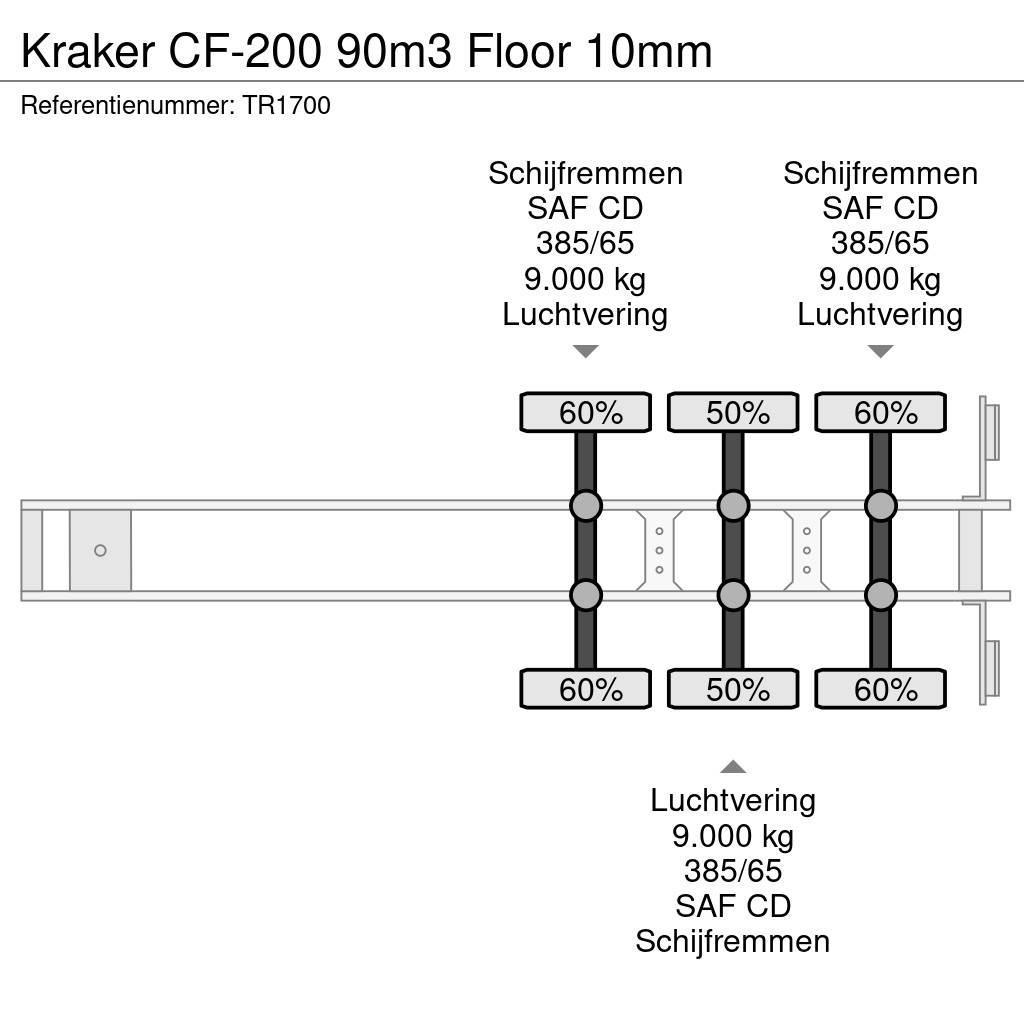 Kraker CF-200 90m3 Floor 10mm Naczepy z ruchomą podłogą