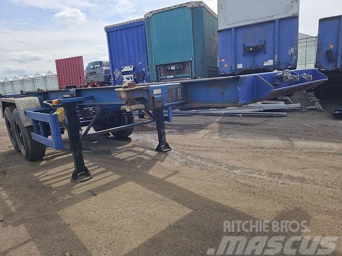 Krone 2 axle | 20 ft container chassis | steel suspensio Naczepy do transportu kontenerów