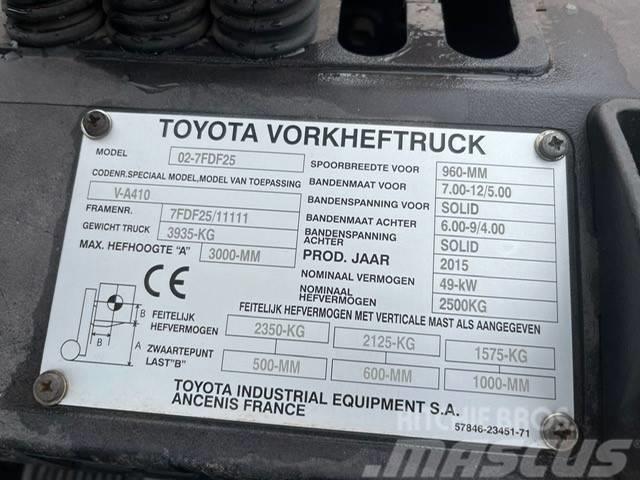 Toyota 7 FD F 25 Wózki Diesla