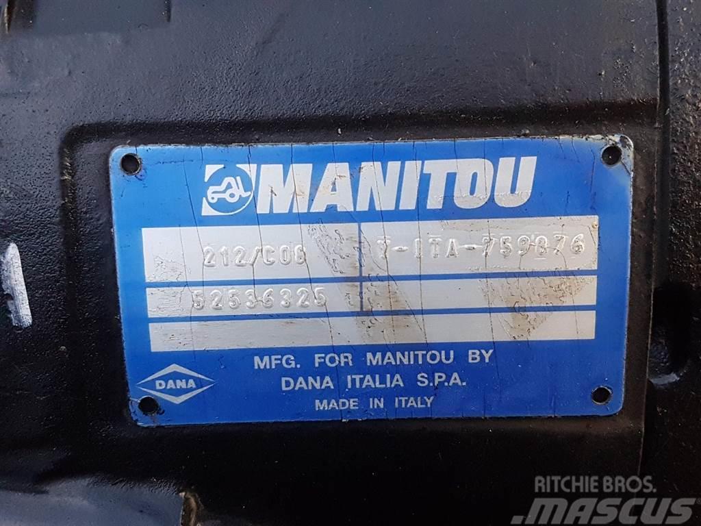 Manitou -Spicer Dana 212/C08-52536325-Axle/Achse/As Mosty, wały i osie