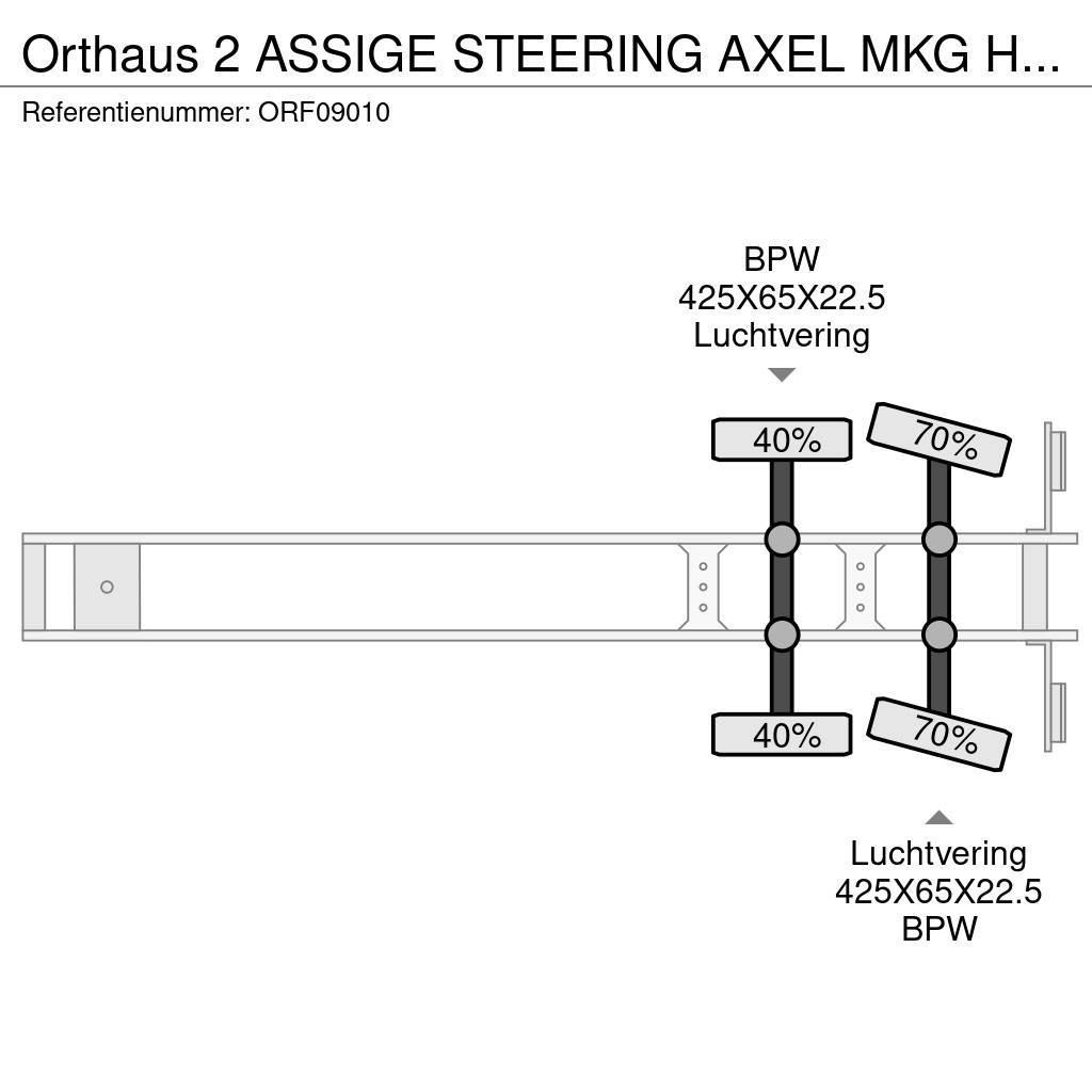 Orthaus 2 ASSIGE STEERING AXEL MKG HLK 330 VG CRANE Platformy / Naczepy z otwieranymi burtami